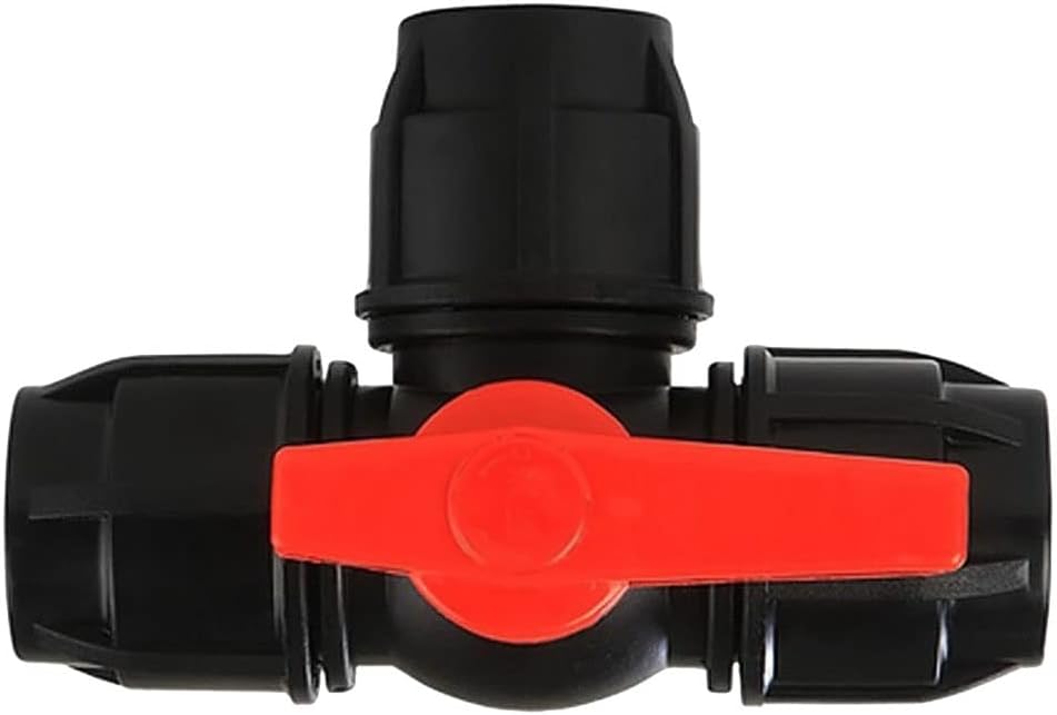 lever ball valves,ball valve,1PCS Ball Valve,1/2" 3/4" 1" 2" Three-Way Plastic Ball Valve,T-Type PE Quick Connect Pipe Quick Connector 20/25/32/40/50/63mm (Color:Blue,Size:25mm) (Color : B ( Color : 6