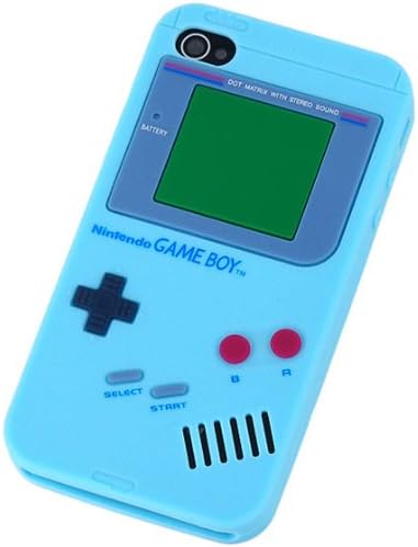 LIGHT BLUE Game Boy Series Silicone Rubber iPhone 4/4S Case