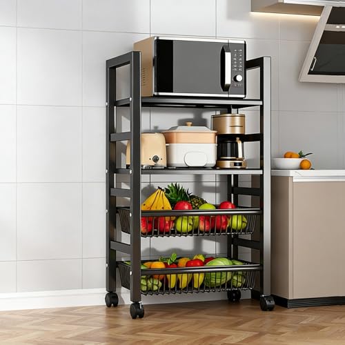 Organisateur de cuisine sur roulettes pour ranger les fruits et organiser le salon