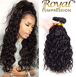10A Brazilian Virgin Natural Wave Hair 3 Bundles Remy Virgin Water Wave Human Hair Ocean Wave Bundles Natural Color (18 20 22)