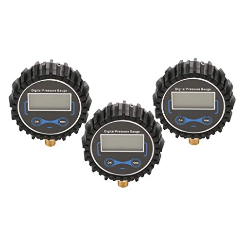 Homyl 3 peças medidor de pressão de pneu digital para carro caminhão