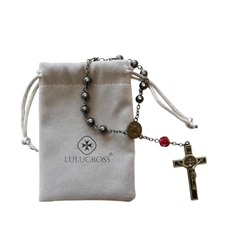6cm Black Gallstone Rosary Catholic Rosary For Car Hanging Prayer2