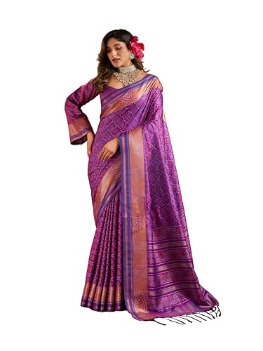 Image of MADHUHANSH Women's Cotton Silk Saree with Unstitched Blouse Piece Zari Weave and Floral Pattern | Heavy Embroidery Saree for Women | Interview Saree for Women | Readymade Blouse with Saree Set