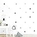 malango® 60 Wandsticker in verschiedenen Farbkombinationen Dreiecke Kinderzimmer Wandtattoo Klebedreiecke selbstklebend anthrazit-eisgrau-hellgrau