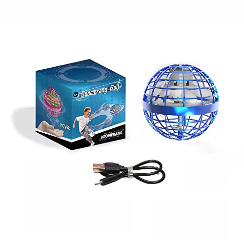 B BestCon Fliegender Ball Spielzeug, UFO – 360° drehbar, leuchtendes schwimmendes Spielzeug mit Fingerspitze, geeignet für Kinder und Erwachsene, Innen im Freien Toy Pro (blau)