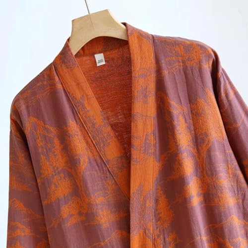 Pijamas japoneses tipo kimono para parejas y ropa informal de hogar 6