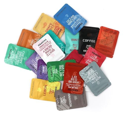 6pcs Fruit flavors cores to quit smoking,Breathe Free Necklace Classic Shift, Anxiety & Stress Relief Breath Tool for Meditation, Mindfulness and Relaxation,Gift for her and him,Yoga therapy tool