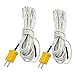 X-DREE Sonda termoelektryczna typu K 0-400C 5 metrów do termometru(2pcs K tipo 0-400C Sonda de termopar 5 metros para termómetro