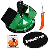 Floor Gap Fixer Tool Kit with Reusable Nano-Adhesive Pad,Heavy-Duty 45°Striking Surface Laminate Floor Repair Tools with Enhanced Suction Cup for Fixer Wood/Vinyl Plank Flooring (Green)