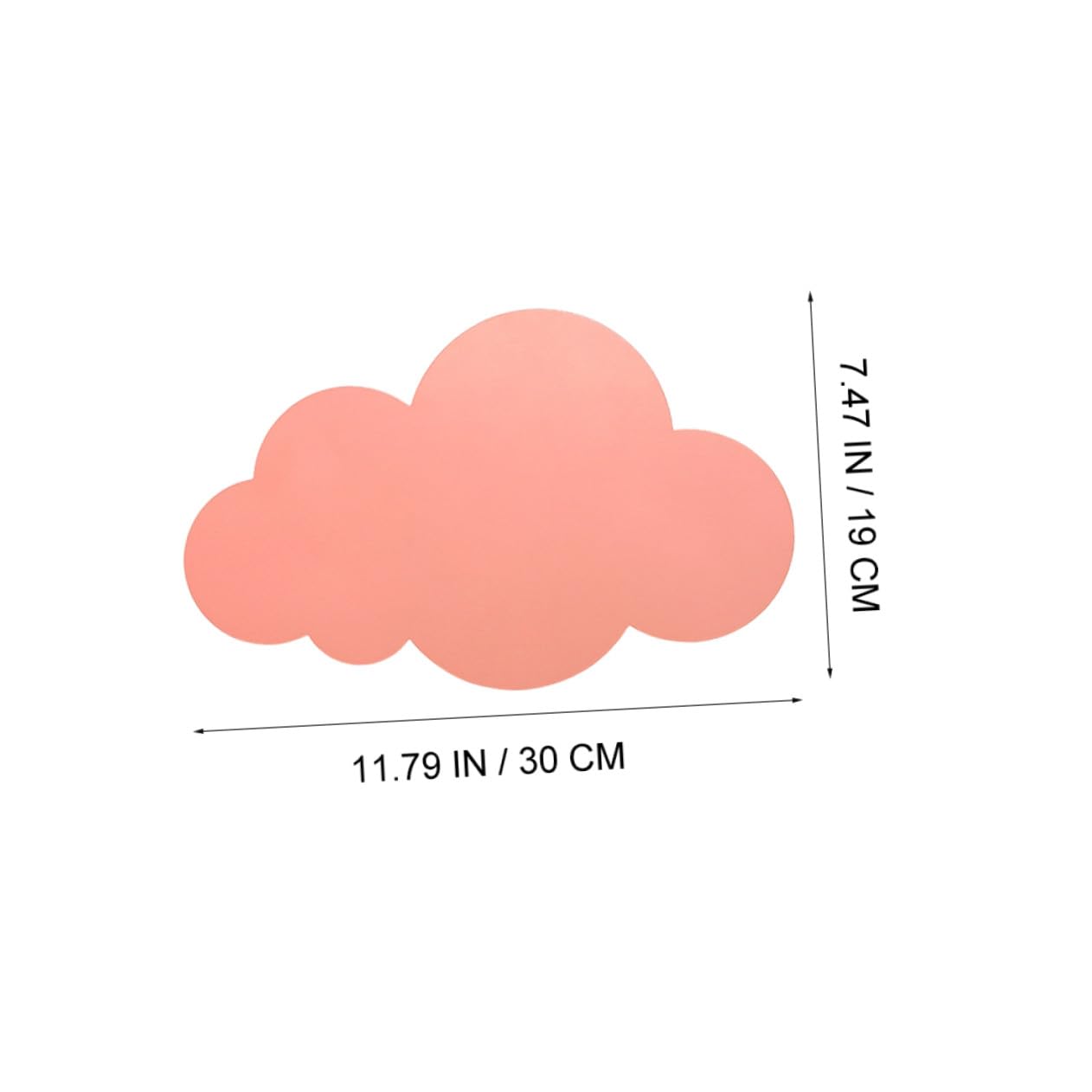 Applique Murale Nuage Décorative 12w 220v PVC Rose Petit Format 30x19 Cm Éclairage Doux Chambre Garçon et Filles Salon