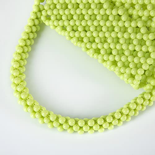 Image of YUSHINY Candy Color Acrylic Beaded Hollow Handbag Evening Clutch Triangle Bags for Wedding Party | Acrylic