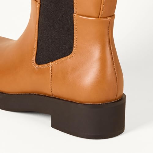 Image of Amazon Essentials Women's Tall Gusset Boots, Chunky Heel, Square Toe