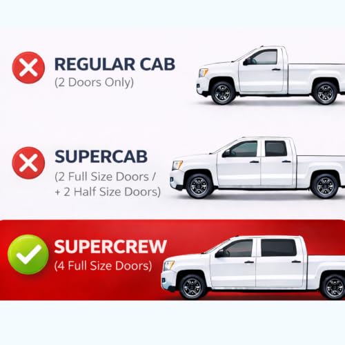 Image of KPY Rain Guards Fit for 2024-2026 Ford Ranger SuperCrew, Out-Channel Window Visors Vent Wind Deflectors 4PC, Truck Accessories for 24-26 Ranger (SuperCrew Only)