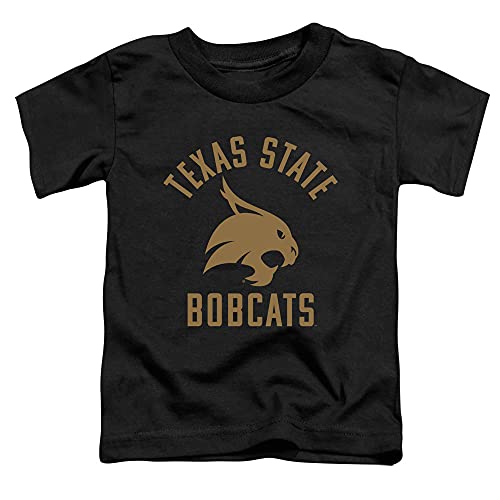 Texas State University Official One Color Bobcats Logo Unisex Toddler T Shirt,Black, 2