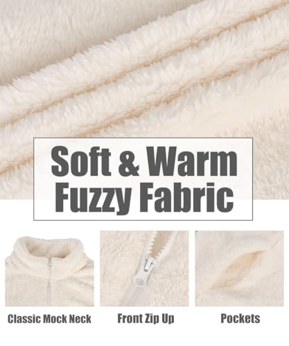 CARCOS Plus Size Fleece Vest for Women Sherpa Sleeveless Jackets Coats Fuzzy Vest Waistcoat Outerwear with Pockets XL-5XL2