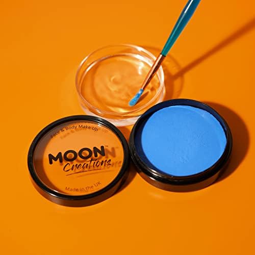 Moon Creations Pro Face & Body Makeup | Bright Red, White, Black Set | 36g | Professional Colour Paint Cake Pots for Face Painting | Face Paint For Kids, Adults, Fancy Dress, Festivals, Halloween