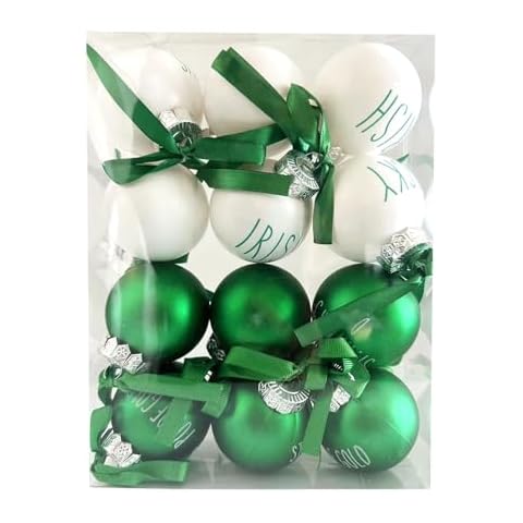 Emopeak St Patrick's Day Tree Hanging Ball Ornaments (12 Pcs), St. Patrick Tree Hanging Ball Decor for Holiday Wedding Party Decoration Cover