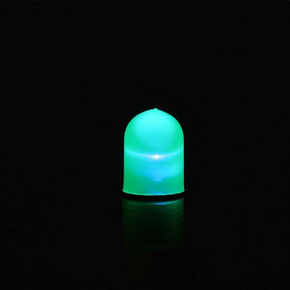 LIOOBO 60 pcs LED Night Fishing Rod Bite Bait Alarm Light with Twin Bells Ring Fishing Bite Alarm Indicator Clip Green