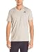 adidas Performance Men's Team Issue Fitted Shorts-Sleeve Tee, Large, Light Solid Grey/Colored Heather