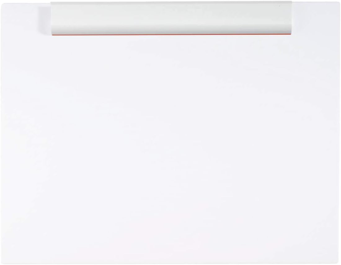 MAUL MAULpro A3 Clipboard, Plastic Writing Board in DIN A3 Landscape Format, Clipboard for Hanging, Drawing Board A3 with Modern Clip for Paper, for Office, Kitchen and Workshop, White