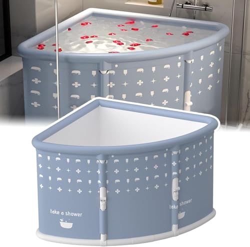 Baignoire Portable pour Adulte, pour Douche, Bain à remous Pliable en Un clic avec Tuyau de vidange, Coussin, idéal pour Le Spa à Domicile, Bain de Glace