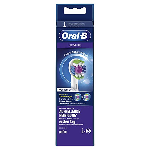 Braun Oral-B Toothbrush Heads 3D White 3Pcs Cleanmaximizer 50 g