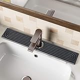 Picture of Stone Faucet Mat for Kitchen Sink, Diatomite Sink Protectors - Prevent Moisture Drying Stone Tray Fit Kitchen Counter & Bathroom Counter (Dark Gray, 23.6" x 4")