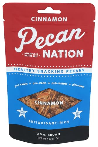 Pecan Nation Pecans Pouch cinnamon 4 oz (Pack of 6)