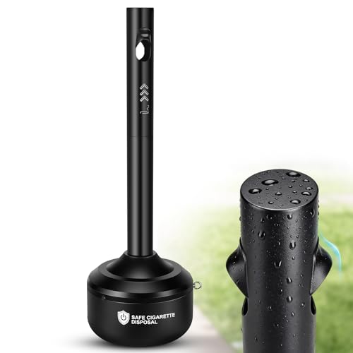 CAROD Steel Cigarette Butt Disposal Outdoor Rainproof Design Outdoor Cigar Ashtray Receptacle Standing Ashtray for Smokers Outside Patio Home Commercial - 4 Gallon Capacity