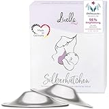 Livella | Silberhütchen aus 999er Silber | Made in Germany | Hilfe bei beanspruchten Brustwarzen | Unterstützt feuchte Regeneration beim Stillen | Wochenbett Stillhütchen (2 Stück) für Brustschutz