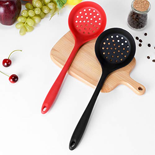 Colher de Silicone Escumadeira Bestonzon para Cozinhar Cozinha Utensil Colher Fenda Antiaderente par