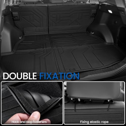 Image of Cargo Liner Backrest Mats for 2026 Toyota RAV4 Hybrid (Not Fit Limited or PHEV), All Weather TPE Cargo Trunk Mat Seat Back Protectors Accessories
