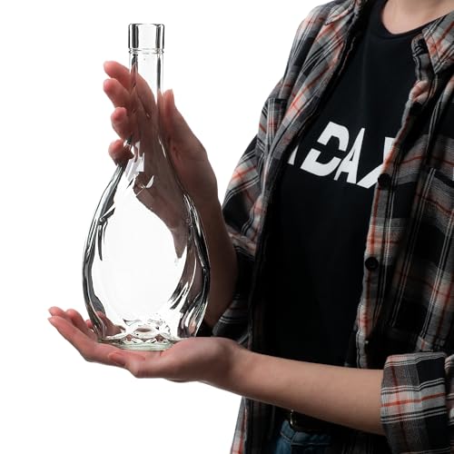 KADAX 5er Set Glasflaschen 500ml mit Korken – Leere Flaschen zum Befüllen für Likör, Schnaps, Öl & Essig, ideal zum Verschenken… – Ansicht 5