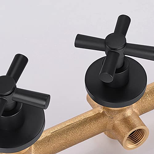 Kaphome KHSSB05U-1 Matte Black 3 Handles Shower Faucet Set thumb #8