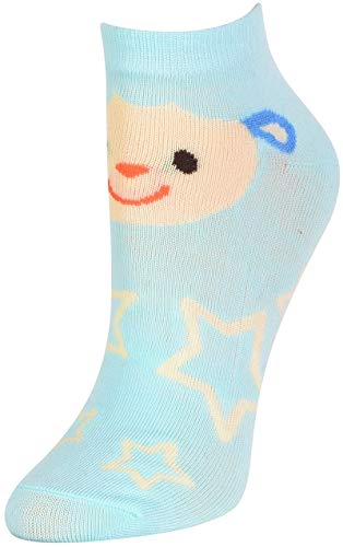Image of ToBeInStyle Pack of 6 Printed & Solid Low Cut Ankle Socks - Kid's & Adults
