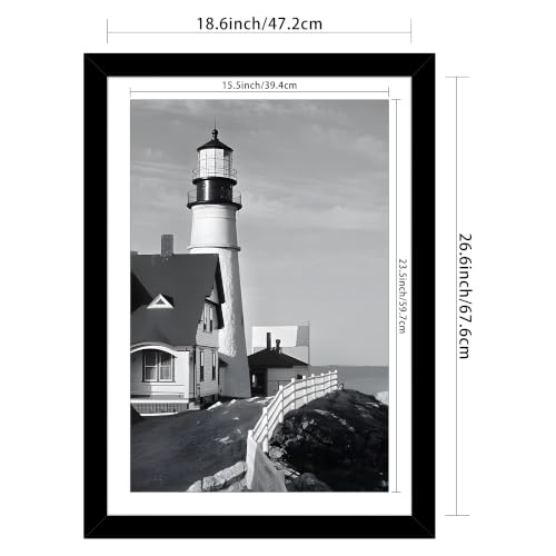 Image of Picrit 19x27 Black Poster Frame, Picture Frame for Wall, 3 Pack