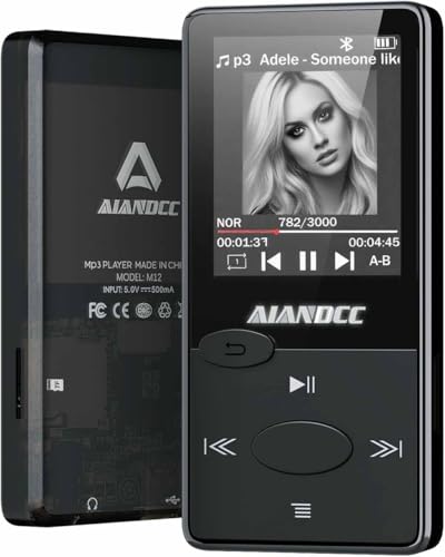 Mp3 Player Bluetooth 5.3 HiFi-Sound, Mp3 Player FM-Radio, Mini Mp3-Player...