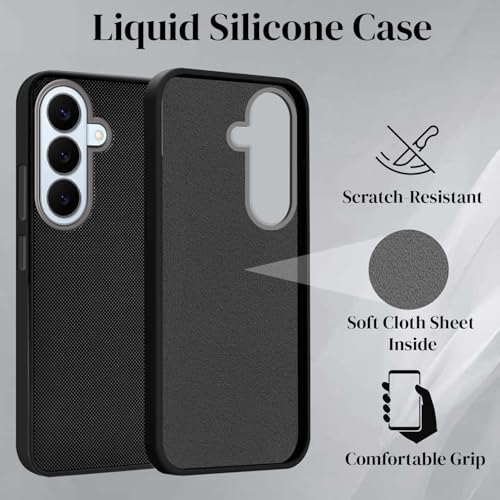 Image of Jkobi Rubberised Back Cover Case for Samsung Galaxy S26 5G (Textured Grip Design | Micro-Fiber Cloth Inside | Slim and Light Weight | Soft Touch and Feel)