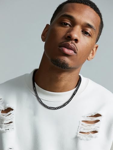 U7 Cuban Link Chain Custom Name Necklace for Men, Stainless Steel/Black/Gold Plated Men Necklaces with 1-6 Names Engraved, 5/7 mm Width, 18/20/22/24 Inches Length, Thick Hip Hop Family Chains Jewelry2