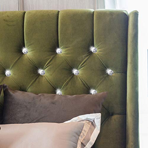 Crystal Upholstery Buttons 20 Mm Clear Crystal Buttons Imitate Diamond Buttons With Metal Loop For Diy Sewing Sofa Bed Headboard Diy Crafts Decorations (100 Pieces) #TOP5