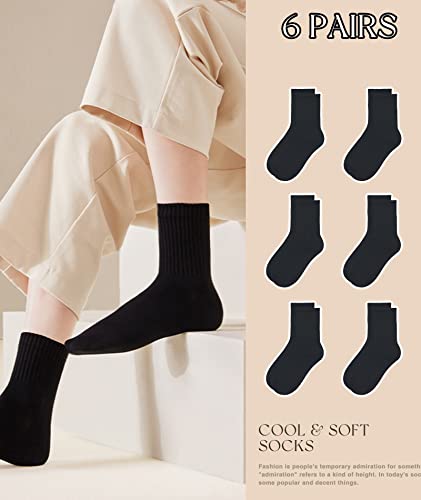 Image of HAVE A TREE 3-12 Pairs Womens Crew Lightweight Thin Calf Socks Size 6-11 | Lightweight thin crew calf socks for women, soft breathable comfort, perfect fit, durable everyday wear at great value.