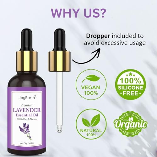 Image of JOYEARTH Lavender Essential Oil For Hair, Skin Care, Sleep, Diffuser For Women & Men 30 ml