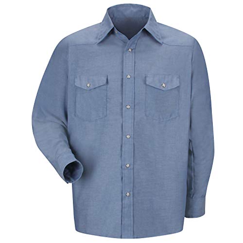 Red Kap Men's Deluxe Western Long Sleeve Style Shirt3