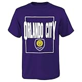 Outerstuff Orlando City SC Youth Size Coin Toss Team Logo T-Shirt (Youth Small-8) Purple