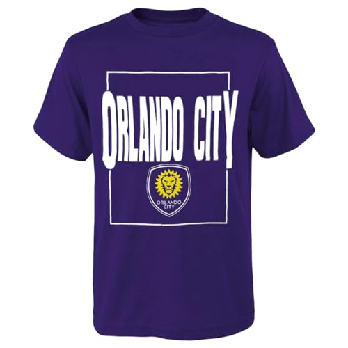 Outerstuff Orlando City SC Youth Size Coin Toss Team Logo T-Shirt (Youth Small-8) Purple