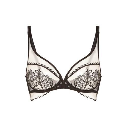 Soutien-gorge avec armature en dentelle et tulle brodé pour femme