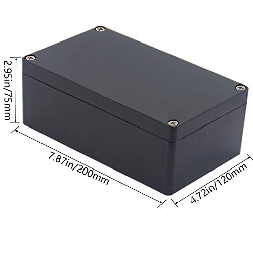 Otdorpatio Project Box Abs Plastic Black Electrical Boxes Ip65 Waterproof Diy Electronic Junction Box Power Enclosure 7.87 X4.72 X2.95 Inch (200X120X75 Mm) #TOP1
