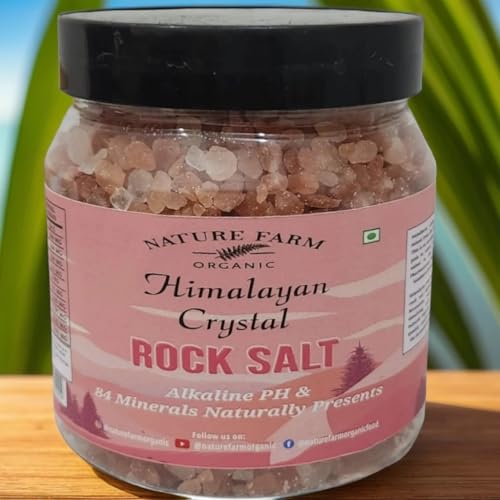 Nature Farm Organic Himalayan Pink Rock Salt Crystals Whole | Granules/Sendha Namak | with 84 Minerals For Cooking |100% Natural | 700 GM | Nature Farm Organic Himalayan Pink Rock Salt Crystals Whole | Granules/Sendha Namak | with 84 Minerals For Cooking |100% Natural | 700 GM |
