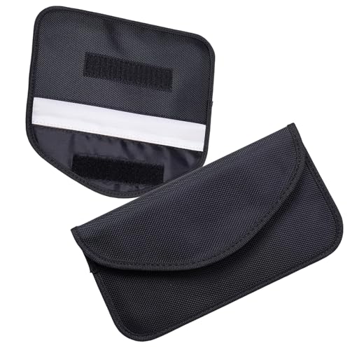 YAWUROU 2 PCS Phone Faraday Bags, Privacy Signal Shielding Pouch, Anti-Tracking Anti-Theft Car Key Privacy Protection Case, Universal for Most Cars