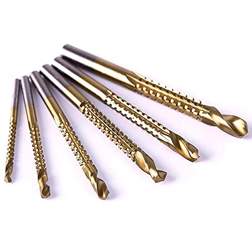 Juego de brocas para madera HSS titanio 6 piezas miniatura 3